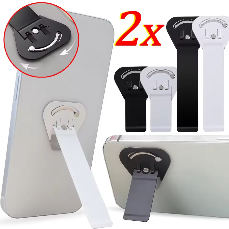 Tablet Holder Accessories - Roestvrijstalen draaibare telefoonsteun, zelfklevende opvouwbare telefoonhouder