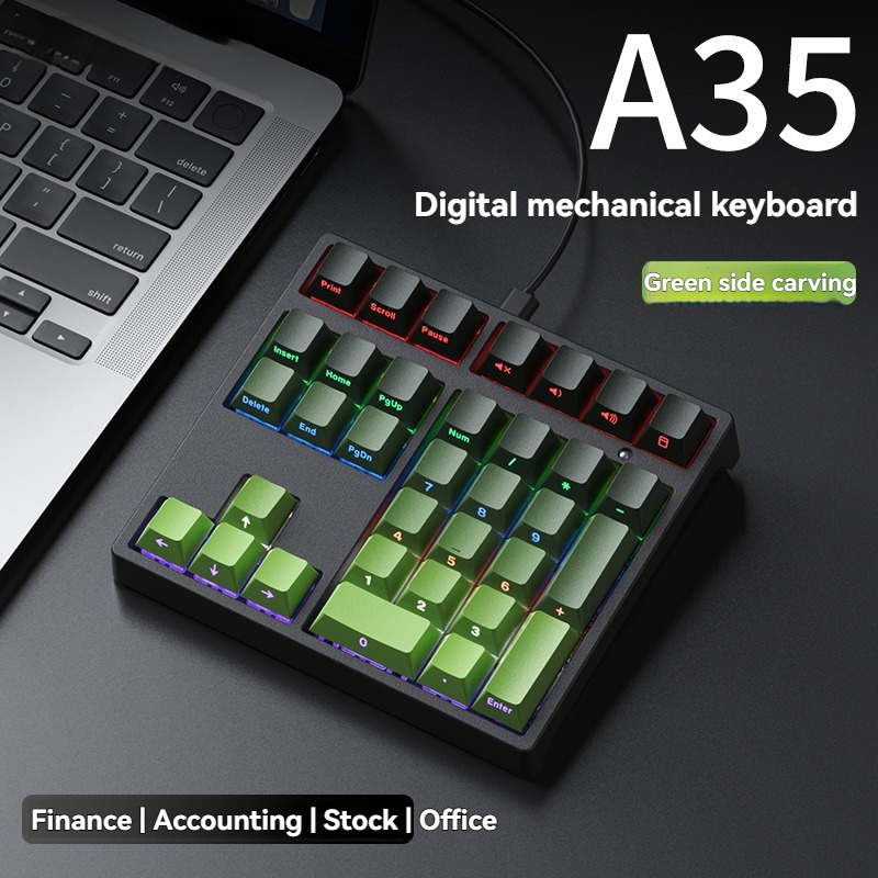 Tablet Accessories Gifts - A35 Numeriek toetsenbord Bedraad Single-mode 34-toetsen