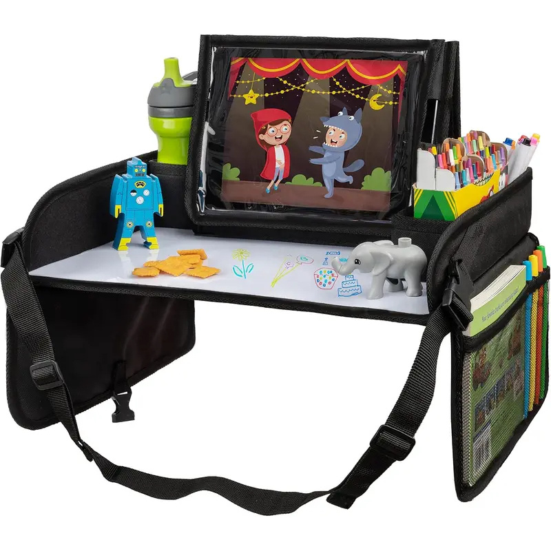 Tablet Lap Desk - Reisbureau voor kinderen met whiteboard, snackhouder