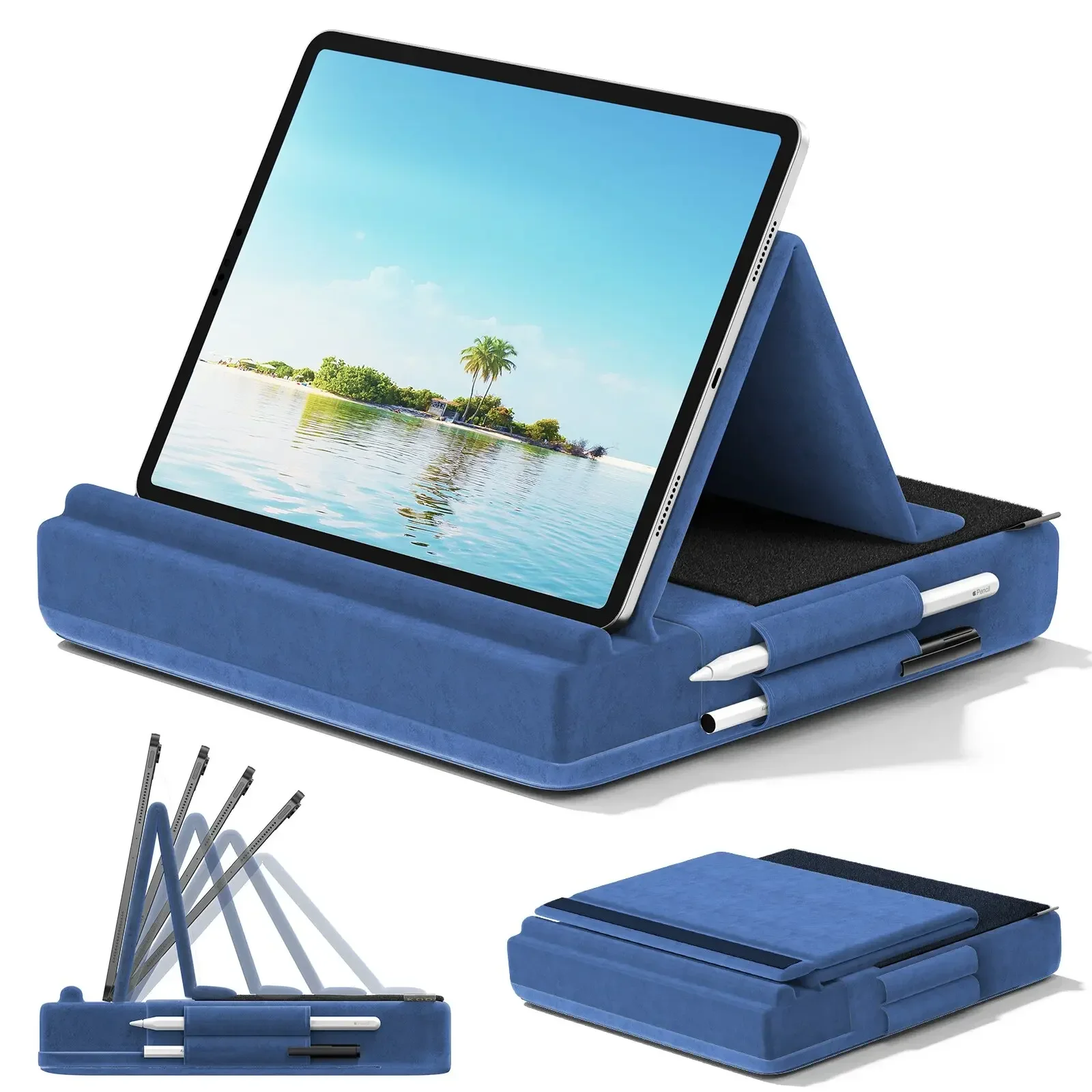 Tablet Lap Desk - Verbeterde tabletkussensstandaard Ipad-houder met meerdere hoeken