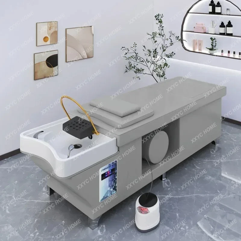 Massage Table Accessories Uk - Leren stoel Kapsalon Spa Watertank Headspa