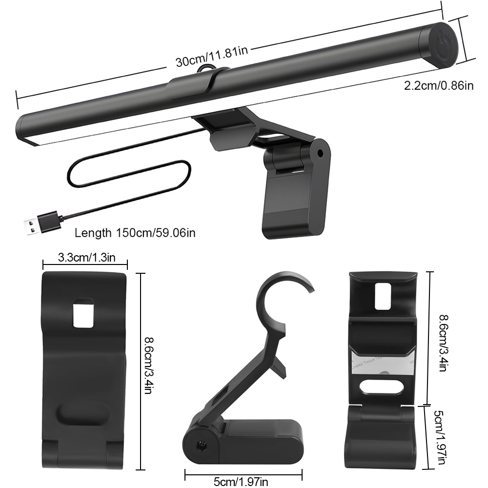 Tablet Lap Desk - Desktop PC-monitor Scherm Hangende lichtbalk RGB-sfeerverlichting