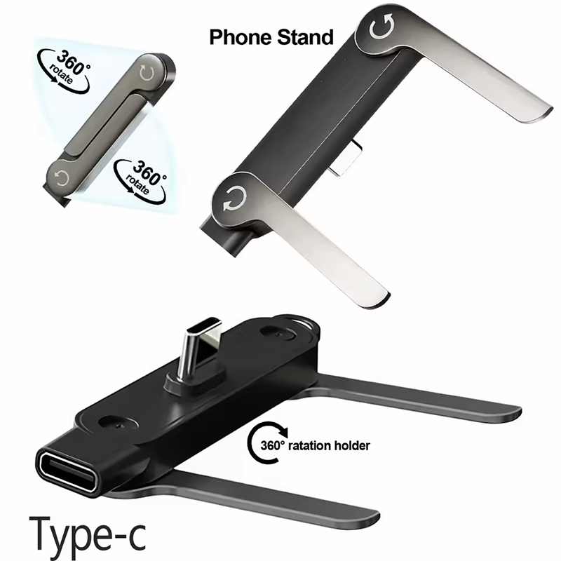 Tablet Stand Accessories - Platte Type C Telefoon Oplaadhouder Adapter