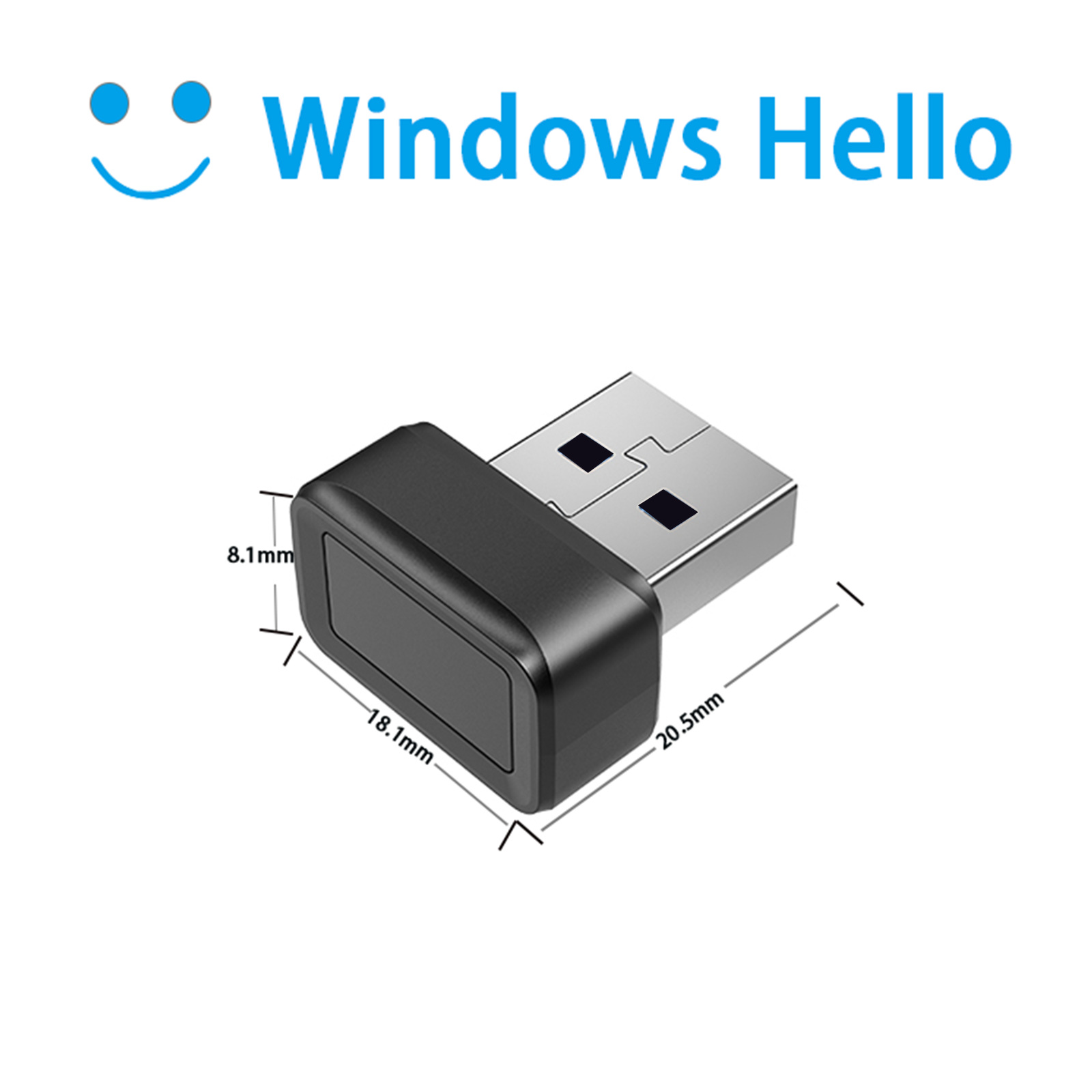 Windows Tablet Accessories - USB-vingerafdruksleutellezer voor Windows 7/8/10/11 Hallo beveiligingssleutel