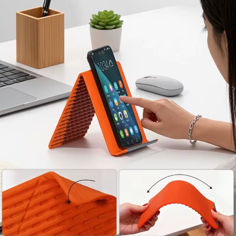 Useful Tablet Accessories - Flexibele opvouwbare siliconen telefoonhouder, draagbare verstelbare