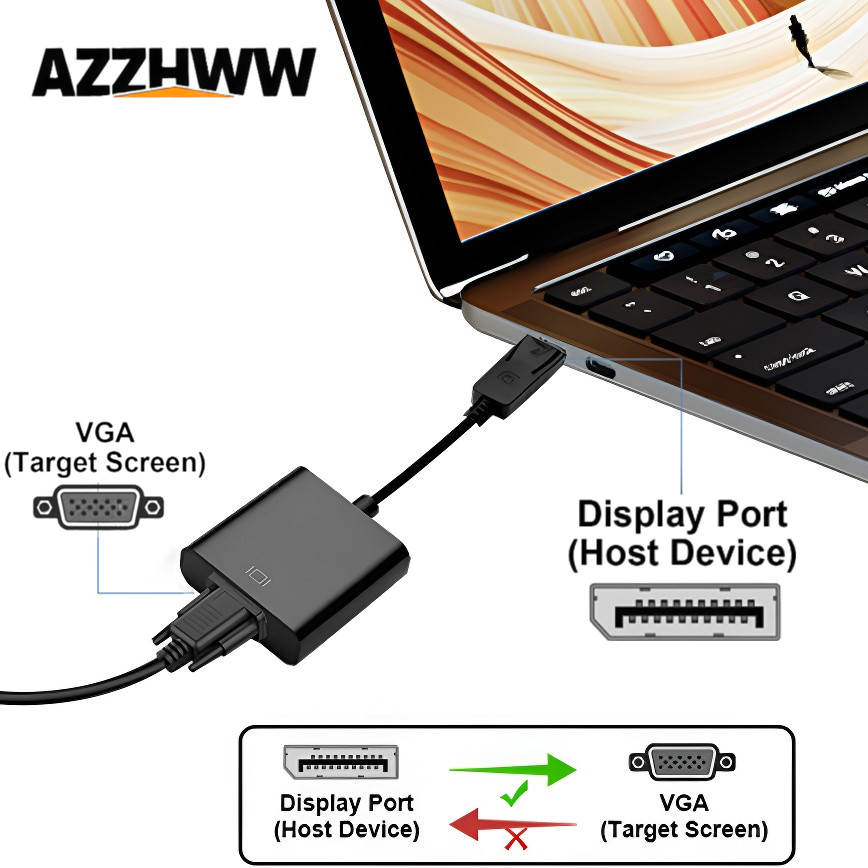 Tablet Lap Desk - DisplayPort naar VGA Converter HD 1080p