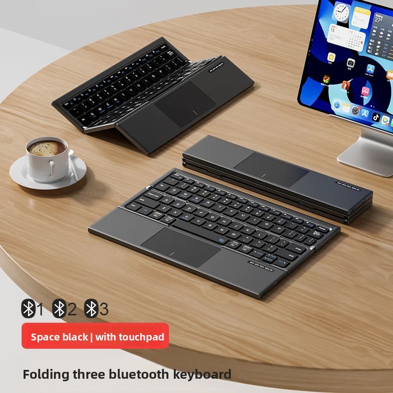 Tablet Accessories Gifts - Tablet-toetsenbord met driedelige vouwfunctie en draagbaar