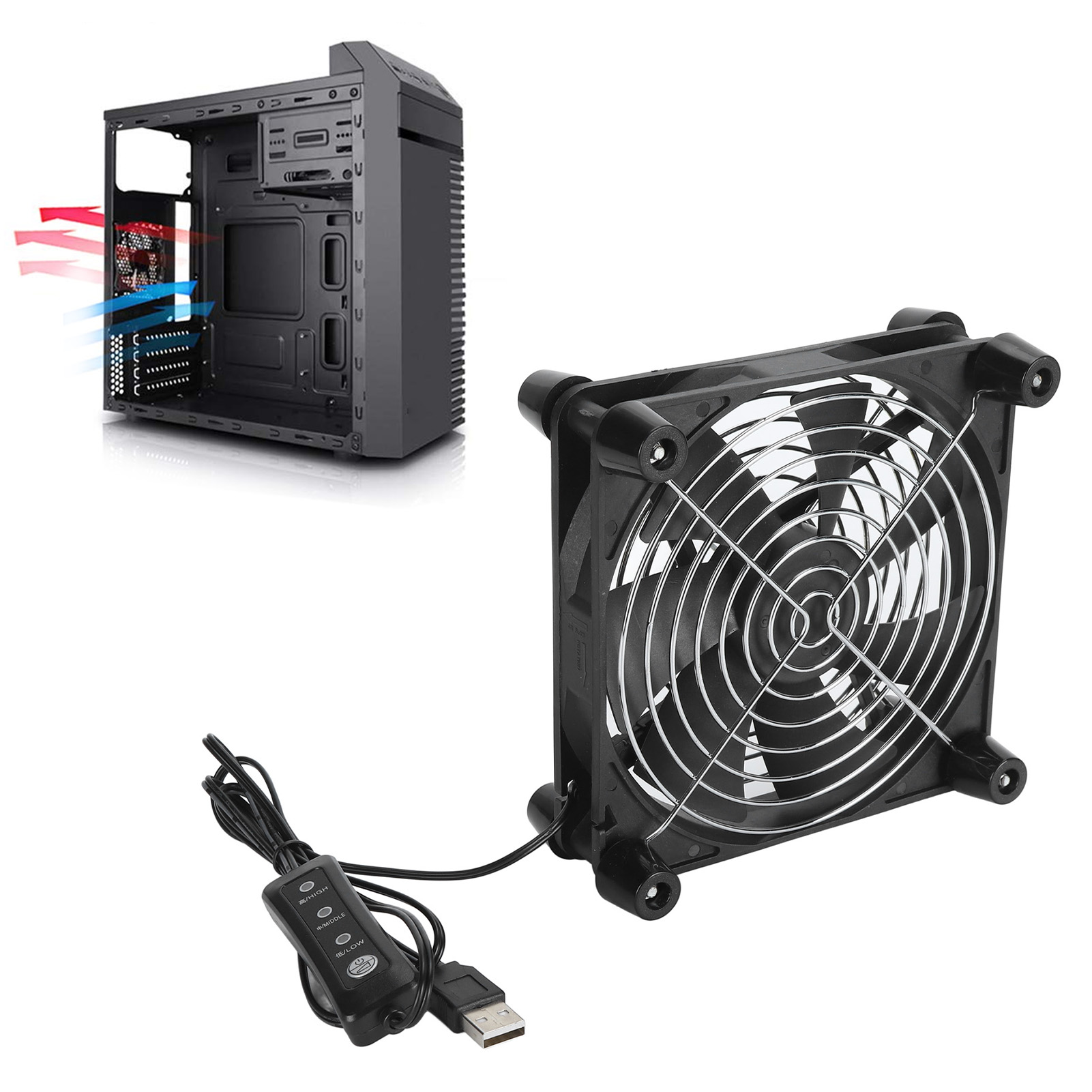 140mm Computerkast Fan 3 Speed - Boox Tablet Accessories recensie en prijs