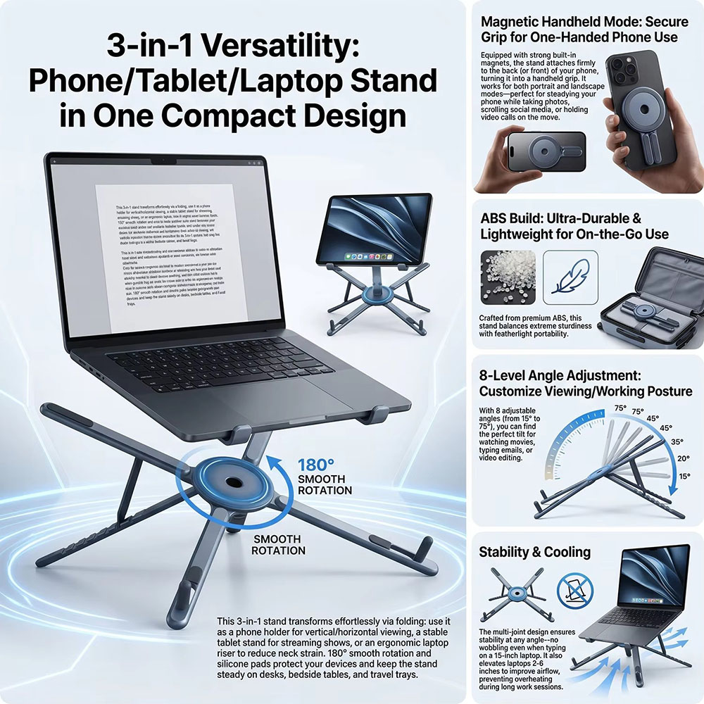 Draagbare magnetische telefoon - Useful Tablet Accessories recensie en prijs